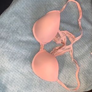 Bella Salmon Colored Padded Push Up Bra